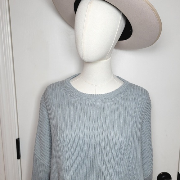Modern Citizen Cable Knit Cotton Blend Ribbed Sweater Cropper Pullover Size XS/S - Picture 3 of 11